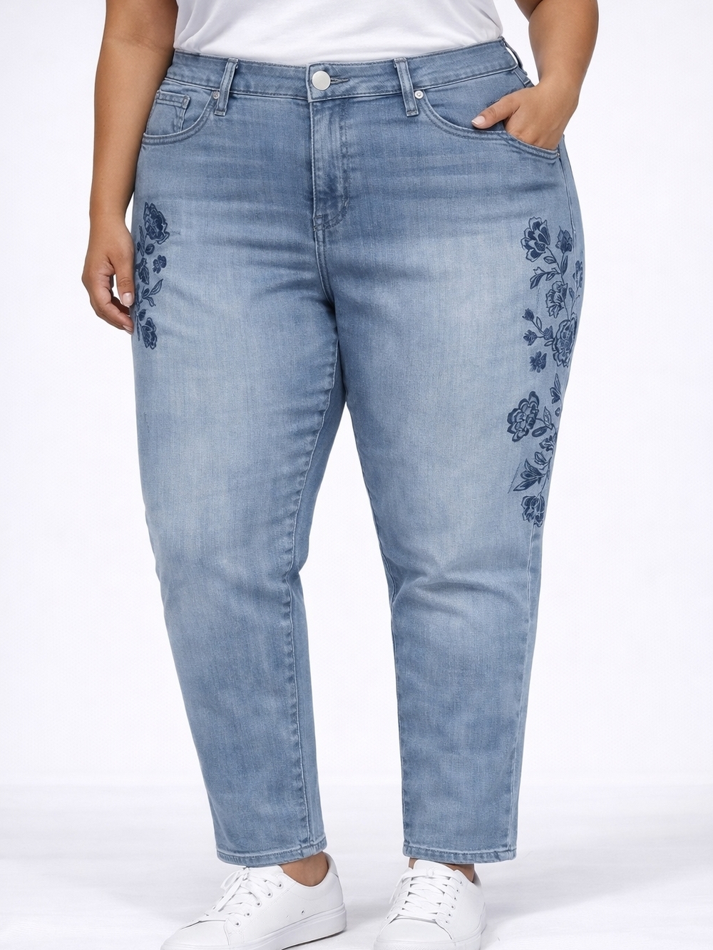 Democracy Wide Waist Blue Denim Jeans Plus Size 22